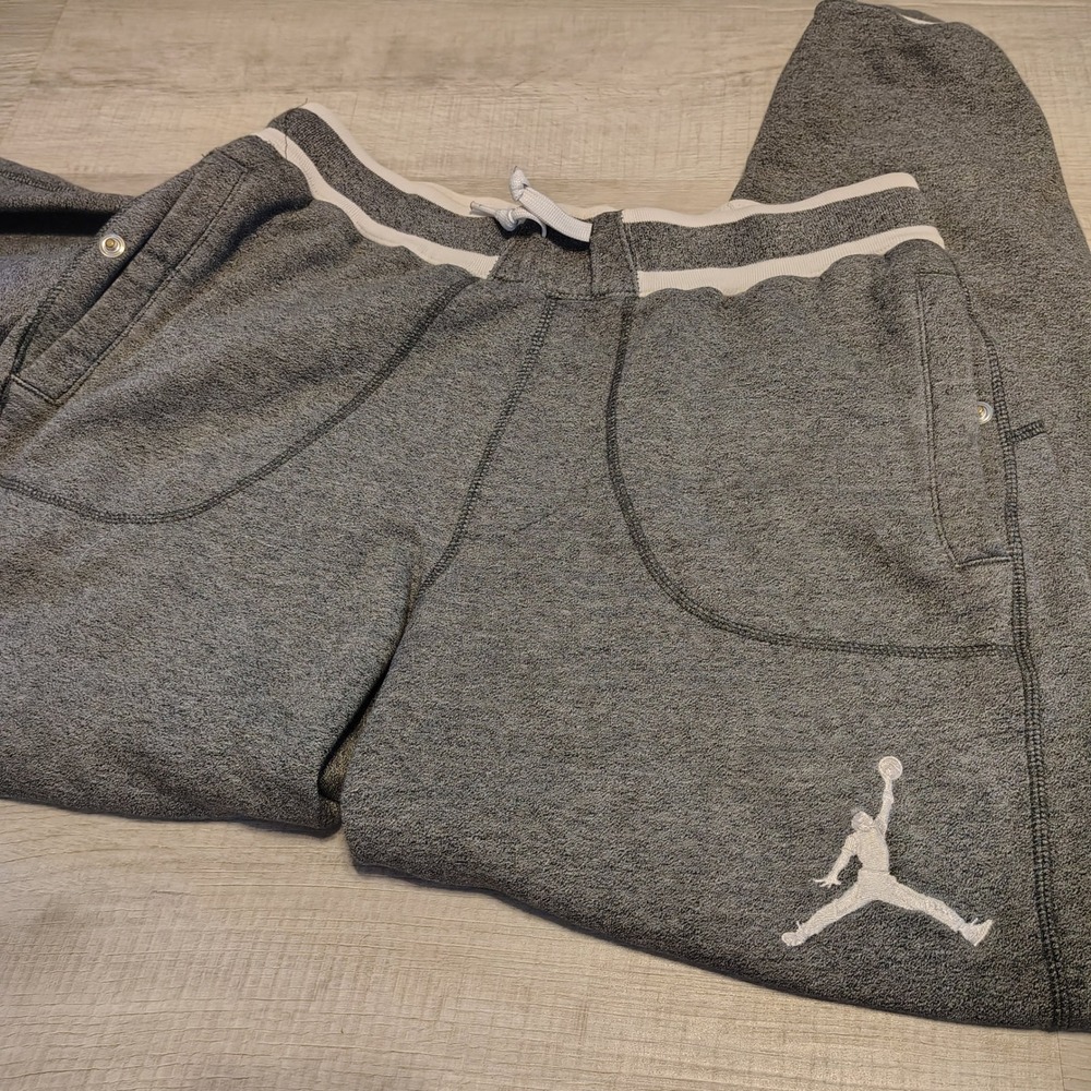 Air‎ Jordan Mens Heather Gray Jumpman Jogger Sweatpants 547696-033 Size Medium
